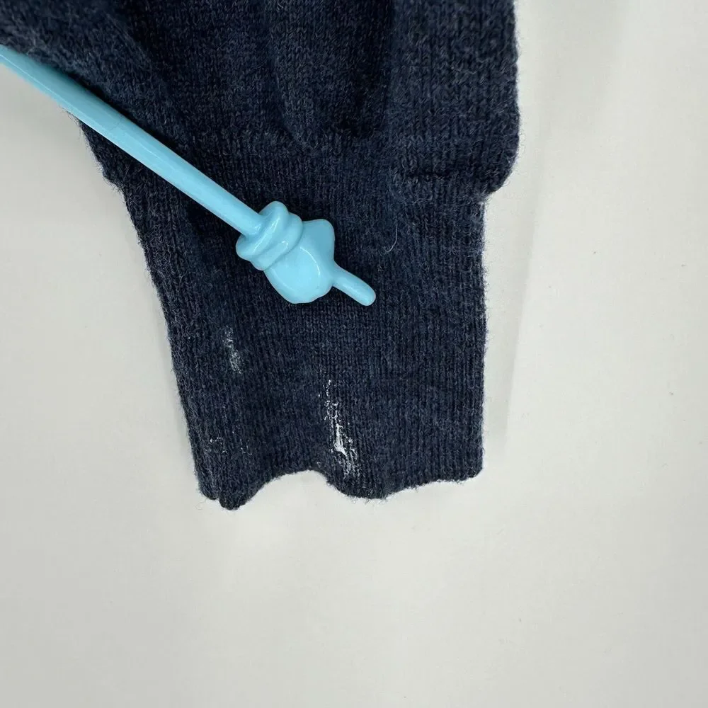Vintage Pendleton Sweater Mens‎ XL Blue Merino Wool Ribbed Knit Collared Flaw